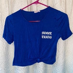💙 A’Gaci “Sweet Thang” Blue Crop Top💙